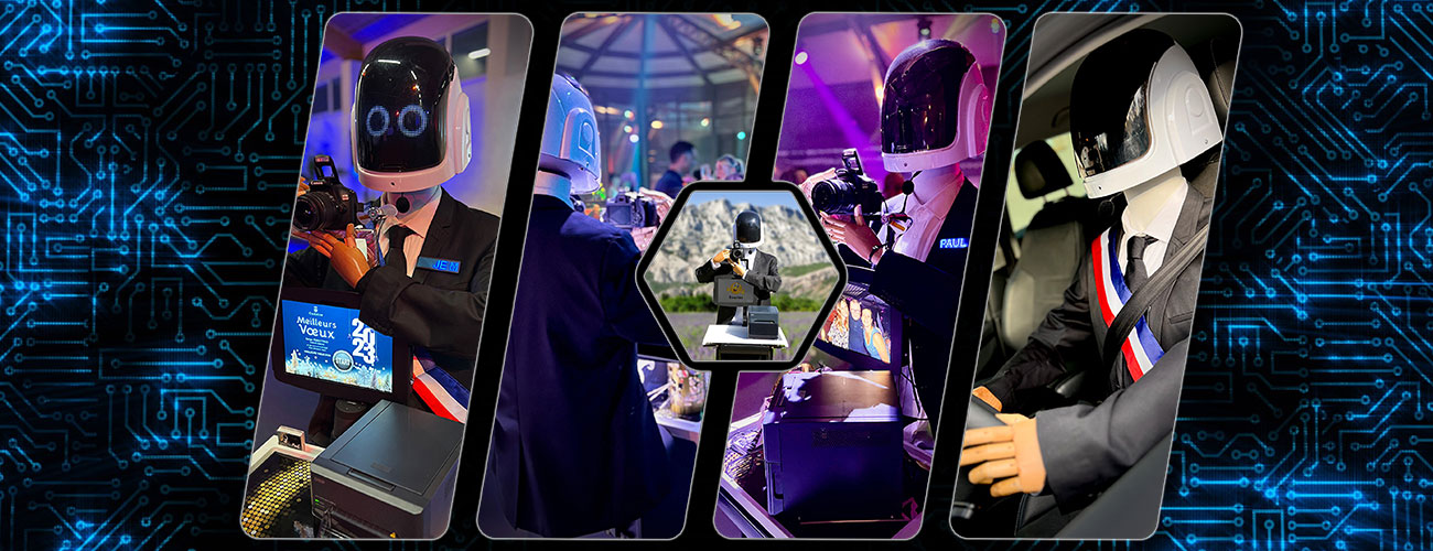 Photobooth à la location sur aix Marseille, Paul le robot