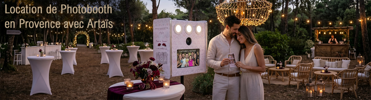 borne photo mariage Provence