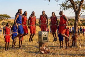 borne photo massai provence animation evenement
