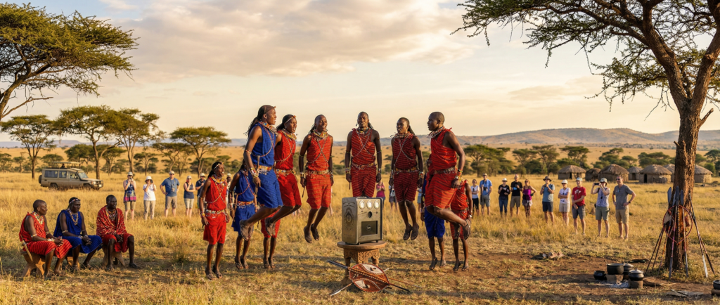 borne photo massai provence animation evenement